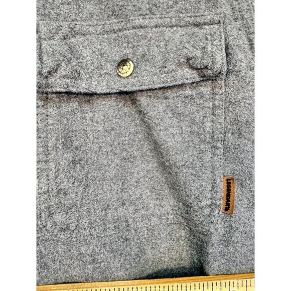 Legendary Whitetails Mens Buck Camp Flannel Shirt LG Gray Corduroy Collar Cuffs - Picture 8 of 11